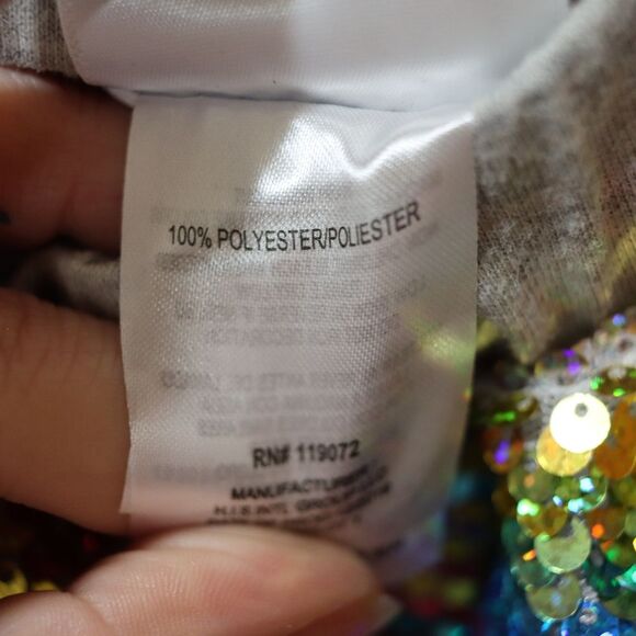 JoJo Siwa Rainbow Reversable Sequin Silver Pull On Elastic Waist Skirt 14/16 - Picture 12 of 12